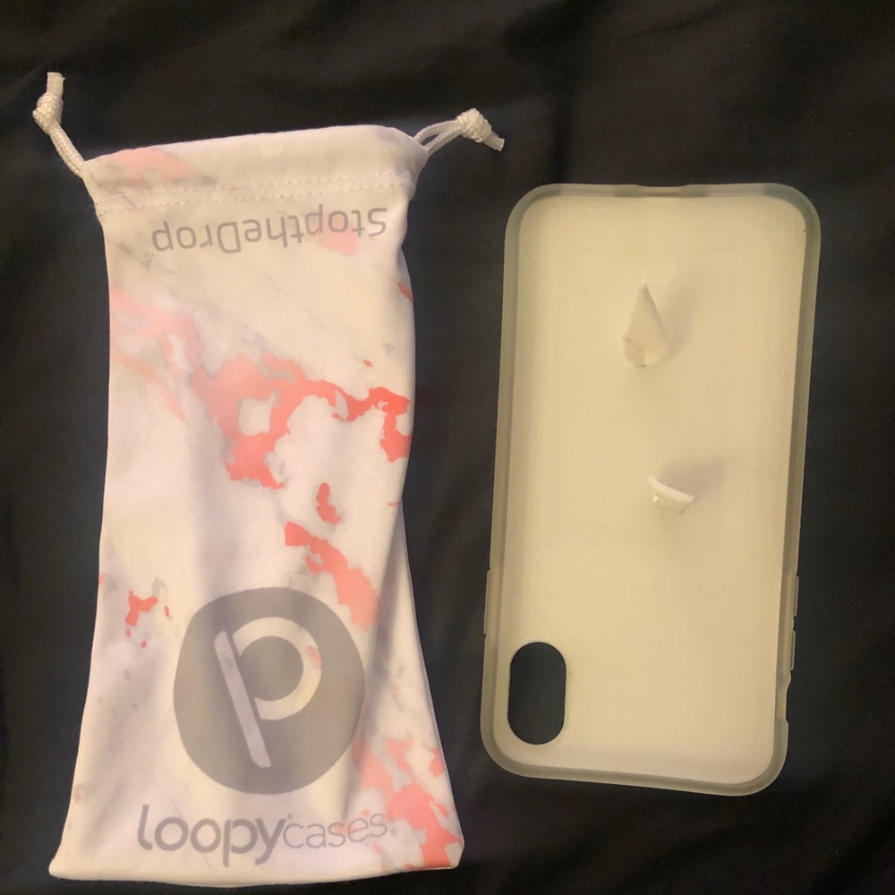 Original Loopy case iPhone X/rose marble metallic
